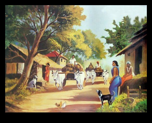 Skats uz ciematu un pilsētu: burvīgs un gleznains